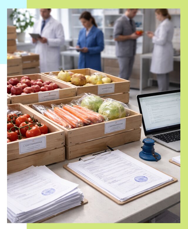 Сертификация овощей и фруктов в Златоусте от 8764 р. | Алешин-Злт