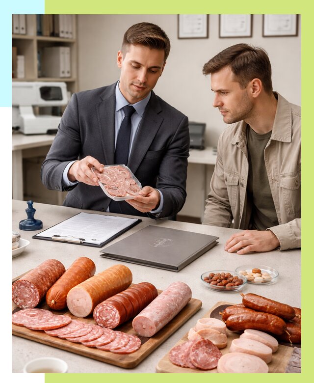 Сертификация колбасных изделий в Златоусте от 7733 р. | Алешин-Злт