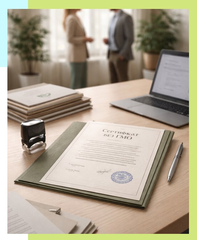 Сертификат без ГМО в Златоусте от 7733 р. оформить срочно Алешин-Злт